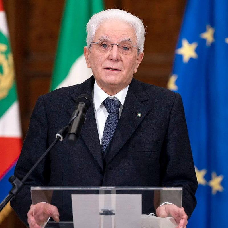 義大利總統馬達雷拉（Sergio Mattarella）   圖:翻攝自推特Primo Magazine @FLPrimoMagazine