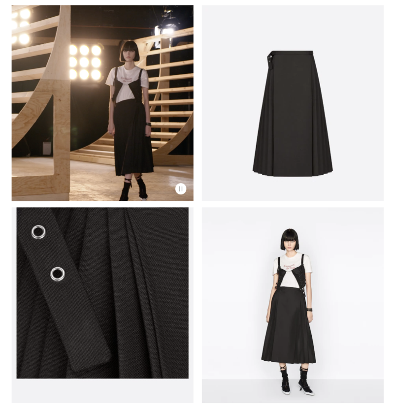 迪奧（Dior）遭指控抄襲中國服飾馬面裙設計。   圖：擷取自迪奧官網