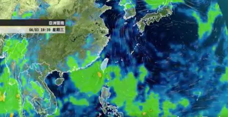 今（３）日受到低壓帶影響，易有短延時強降雨。   圖：翻攝自天氣風險公司臉書