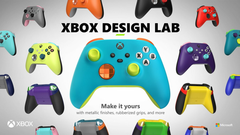 Xbox Design Lab 讓玩家針對無線控制器所有零件的配色進行客製化設計，更提供雷射刻字服務   圖：台灣微軟/提供