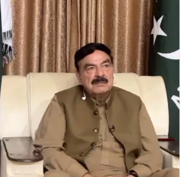 巴基斯坦前內政部長謝赫·拉希德·艾哈邁德（Sheikh Rashid Ahmed）。   圖：翻攝自推特