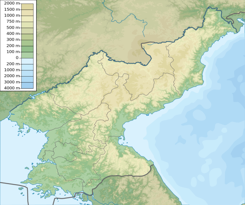 金剛山為以北緯 38 度為界，由南北韓兩國共同管理。   圖:翻攝自維基百科