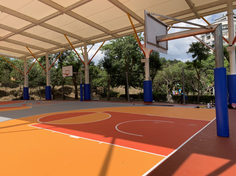 鶯歌永吉公園天幕籃球場啟用。   圖：新北市體育處/提供