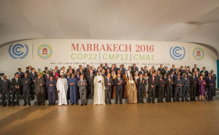 世界領袖15日聚集摩洛哥馬拉喀什出席聯合國氣候會議，力圖維持氣候拯救計畫。   圖：翻攝COP22推特