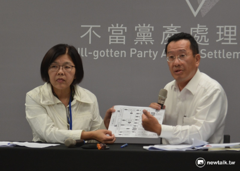 黨產會發言人施錦芳（左）表示，國民黨弱提出行政訴訟，處分依舊會照常進行，除非法院最終裁定停止執行。   圖：新頭殼資料照片