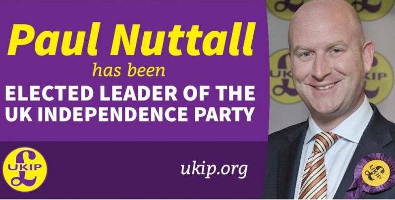 歐洲議會議員、曾任英國獨立黨副主席的納透28日當選獨立黨新黨魁。   圖：翻攝UKIP臉書