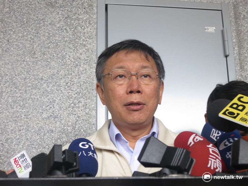 台北市長柯文哲5日出席第二殯儀館新建大樓落成啟用典禮。   圖：呂佳峻/攝