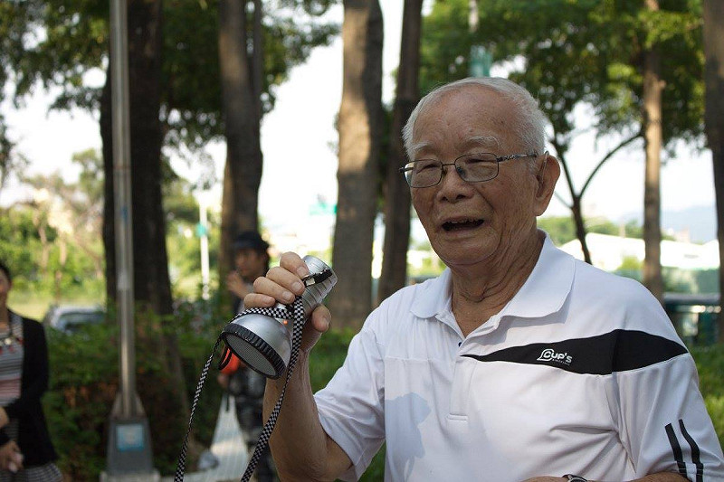 91歲的「二七部隊」警備隊長黃金島。   圖：翻攝自陳彥斌臉書。