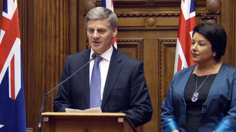 現年54歲的英格利許（左）接任新總理，而寶拉班奈特接手副總理職位。   圖：翻攝《nzherald》