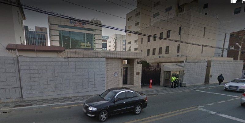 日本駐釜山總領事館。 圖:翻攝自Google map