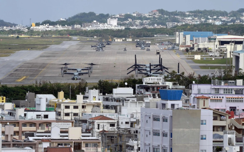 美軍駐日本沖繩基地。   圖：翻攝自澎湃新聞（資料照）
