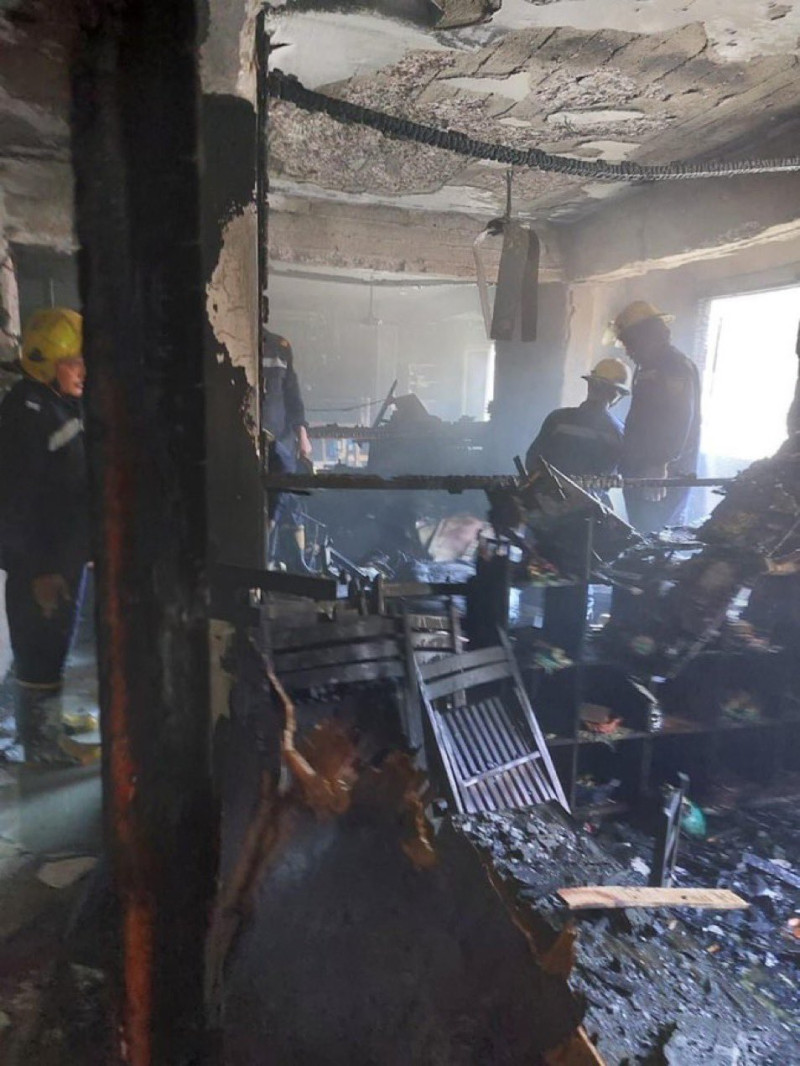 埃及阿布席芬教堂火災過後慘況。   圖：翻攝自推特