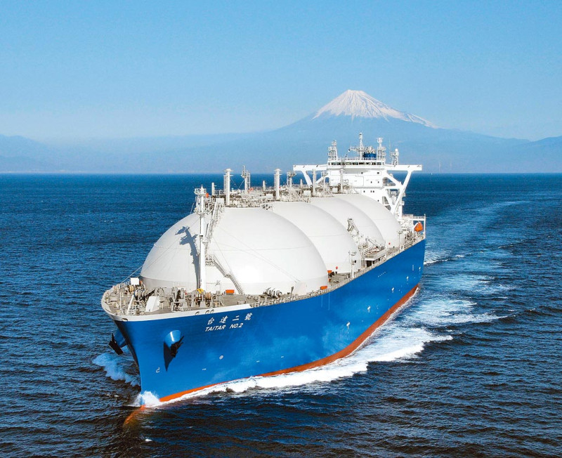 天然氣運輸船。(示意圖)   圖：取自中油官網