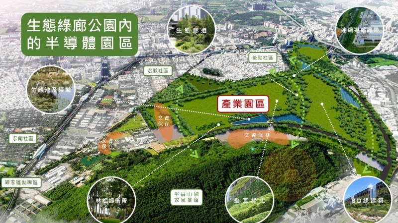 高雄市楠梓產業園區生態綠廊 圖：高雄市政府 提供