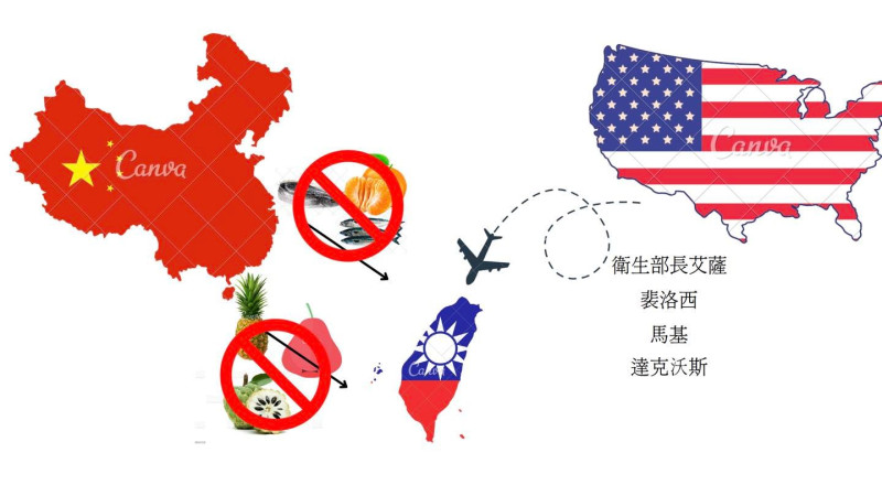 隨著兩岸關係緊張，台灣部分農產品禁止進口到中國   圖: 翻攝自蔡壁如臉書