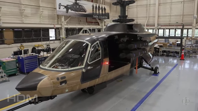 美國塞考斯基公司(Sikorsky)為陸軍「未來攻擊偵察機」(FARA)計劃開發的「突擊者X」(Raider X)原型機。   圖：翻攝YouTube/ HBB Defense Military