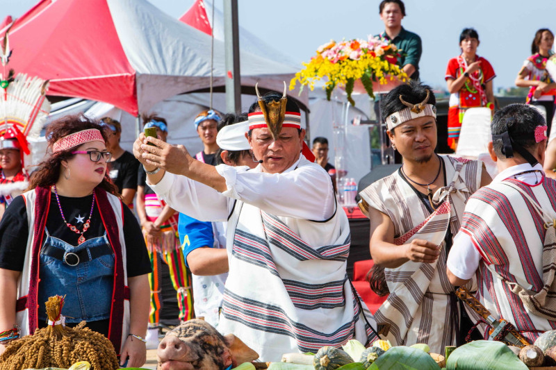 歲時祭儀為原住民族重要文化活動，圖為108聯合文化活動之情形。   圖：新北市政府原民局提供