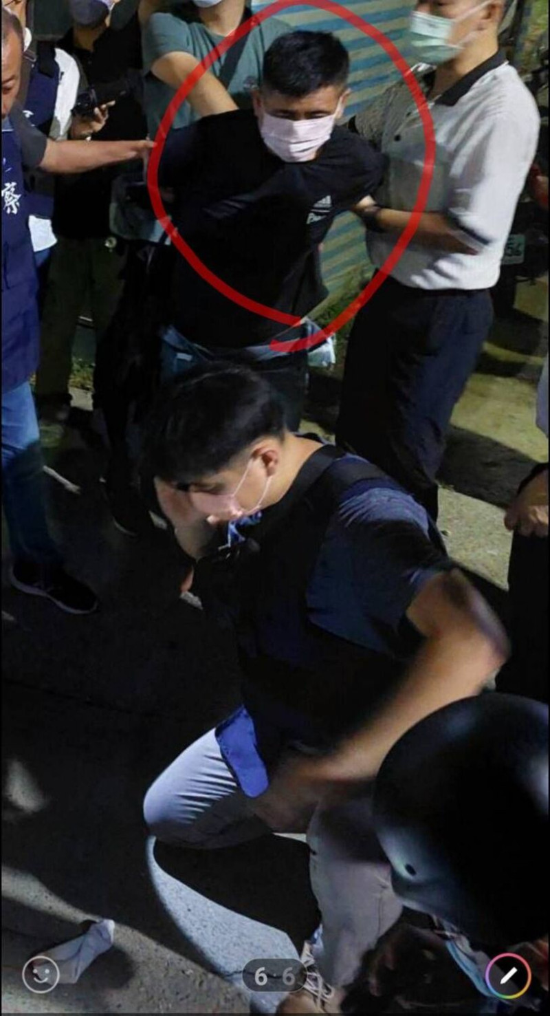台南殺警案嫌犯、40多歲明德外役監逃犯林信吾今（23）天凌晨被逮。   圖：警方提供
