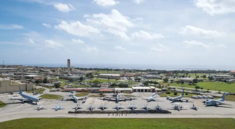 美國在關島的軍事基地。   圖：翻攝自騰訊網