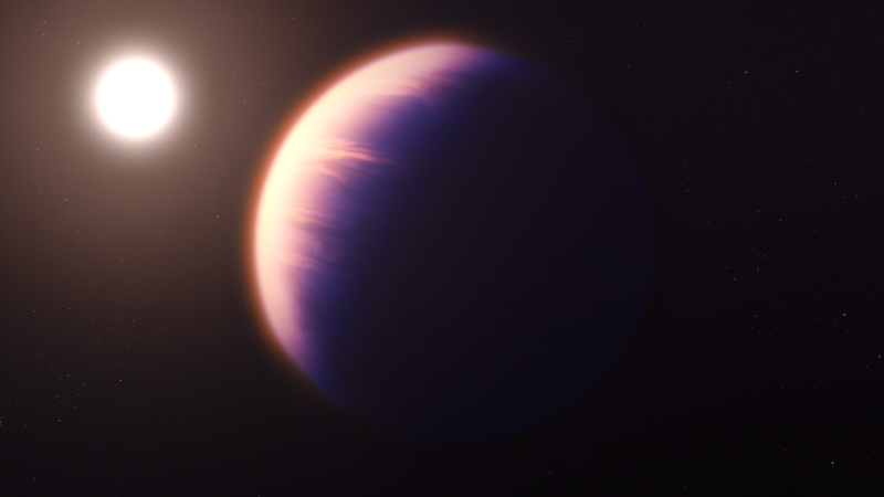 系外行星 WASP-39b  首次偵測到有二氧化碳存在。   圖：翻攝自NASA
