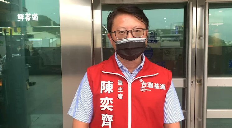 台灣基進黨主席陳奕齊批評，夏立言訪中是非常可惡的行為。   圖：台灣基進提供