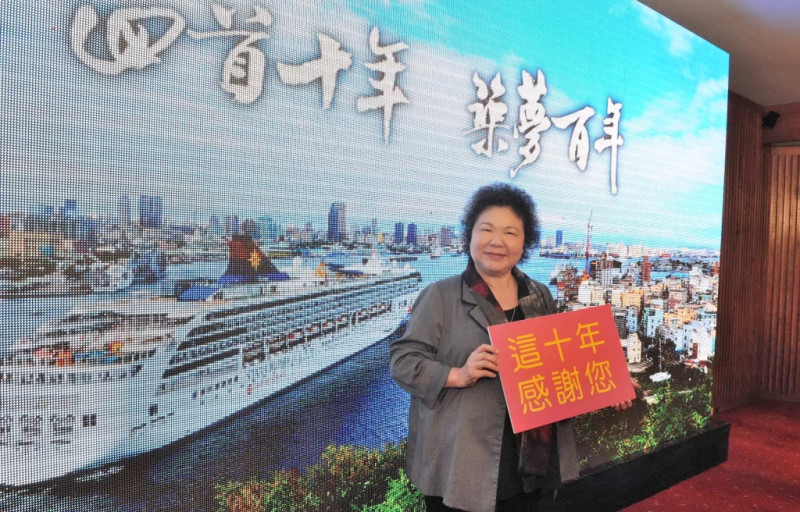 高雄市長陳菊對高雄市民的支持愛護，除了感謝，還是感謝。   圖：高雄市政府提供