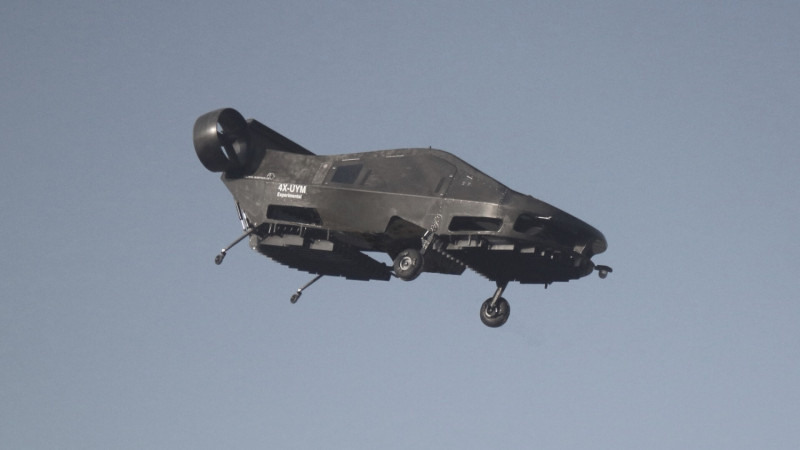以色列成功試飛載客無人機「鸕鶿」，看起來就像在天空飛行的汽車。   圖：翻攝烏爾班官網
