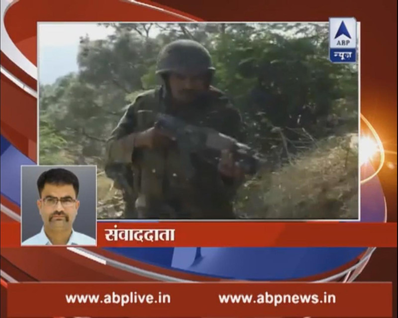 印度9日凌晨發生軍事基地遭到攻擊事件，造成3名平民死亡，軍方目前正封鎖該區域進行搜捕。   圖：翻攝ABP電視台