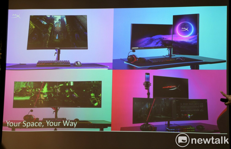 Armada電競螢幕是個能夠依玩家們使用習慣及觀看體驗隨心所欲地配置的絕佳客製化產品組合。 圖：蔡幸秀/攝