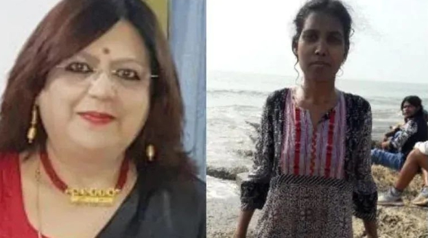 叫女傭舔廁所的印度人民黨女高幹派特拉(左)及被她虐待的女傭。   圖 : 翻攝自環球網