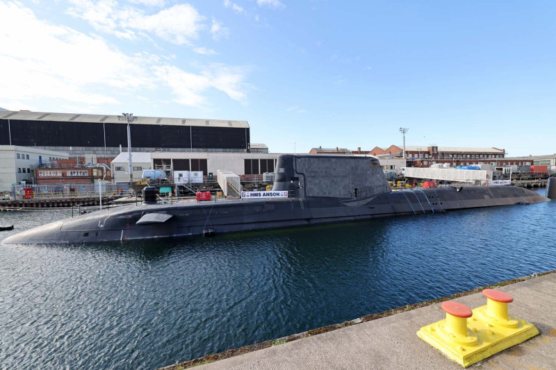英國皇家海軍最新的「安生號」核動力潛艇下水。   圖：翻攝自UK Royal Navy網頁