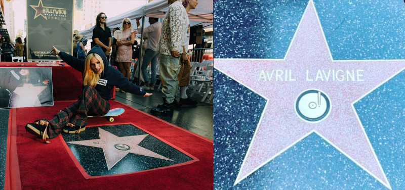 加拿大歌手艾微兒在社群分享自己登上「好萊塢星光大道」的殊榮。   圖：翻攝自Avril Lavigne IG
