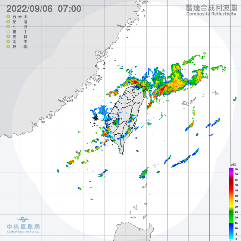 今天開始水氣增加，包括基隆、雙北、高雄與屏東等5縣市，要小心午後對流發展較為劇烈，易有短延時強降雨。   圖：中央氣象局/提供