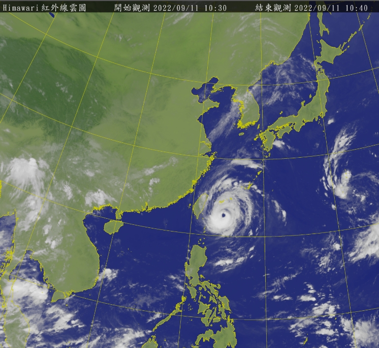 氣象局今天上午8時30分發布梅花颱颱海上警報。   圖/中央氣象局