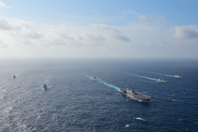 日印「JIMEX 2022」軍演本週(9月11至17日)在孟加拉灣海域進行。   圖：翻攝 Japan Maritime Self-Defense Force推特