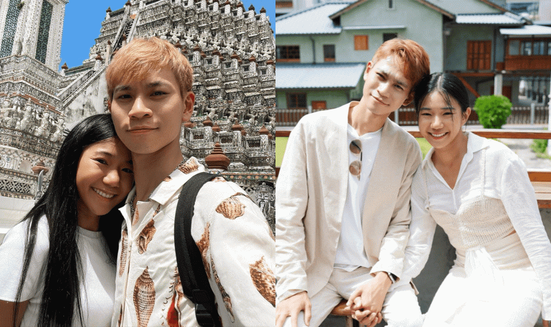網紅情侶檔「眾量級」近日旅行泰國，怎料家寧的膚色意外引起熱議。   圖：翻攝自眾量級IG
