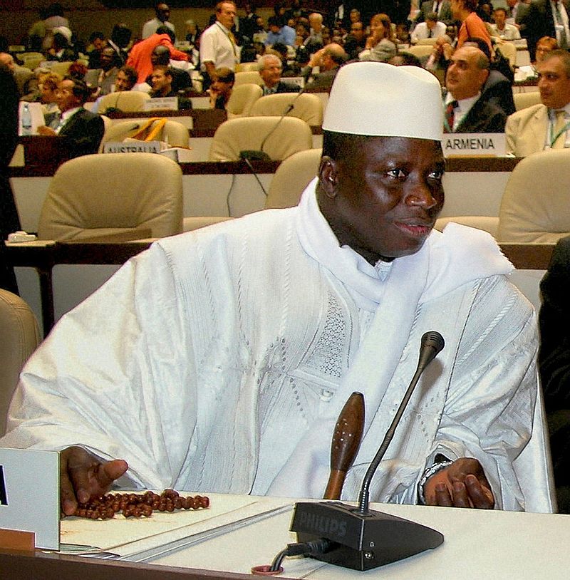 甘比亞總統賈梅敗選卻拒絕下台，引發西非數國大軍壓境逼退，現已有4萬5000多人因政治動盪而逃離家園。   圖：翻攝維基網站