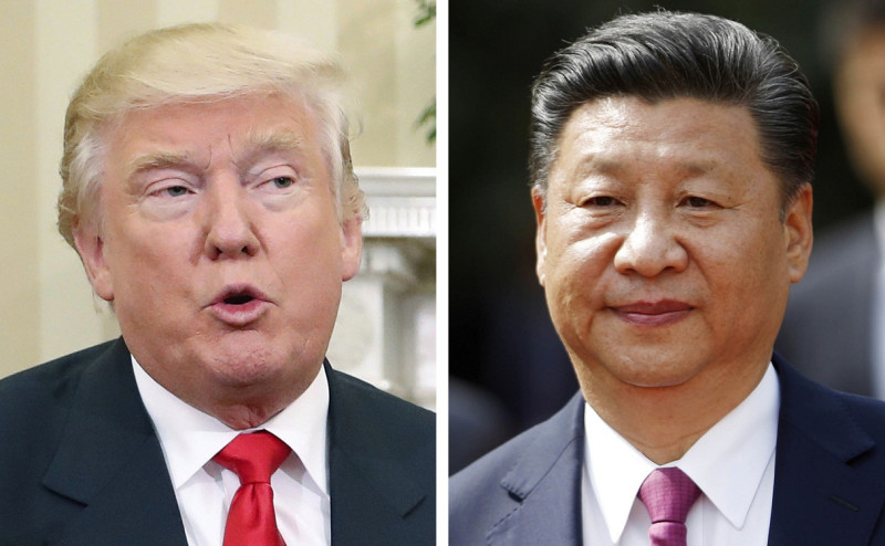 美國總統川普（左）在上任22天之後，終於與中國國家主席習近平（右）通了電話。   圖：達志影像/美聯社。