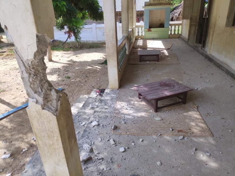 緬甸軍政府對校園攻擊，造成至少6童死17傷。   圖：翻攝自推特