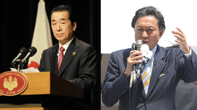 日本前首相菅直人（左）與鳩山由紀夫（右）都表態不出席安倍國葬。   圖：翻攝自維基百科、鳩山由紀夫官網（資料照）