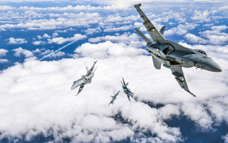 預計高超音速導彈未來將可配置在戰鬥機上。圖為 F/A-18 大黃蜂式戰鬥攻擊機。   圖：翻攝自雷神公司網頁（資料照）