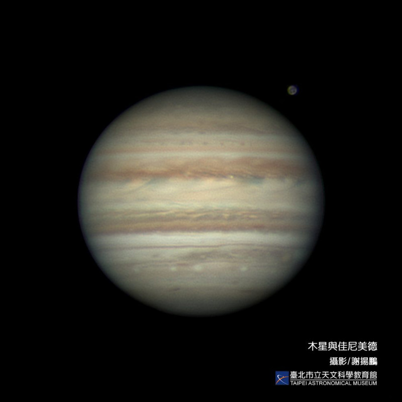 60年來最大的木星衝將於 27 日登場。   圖:台北市立天文教育館
