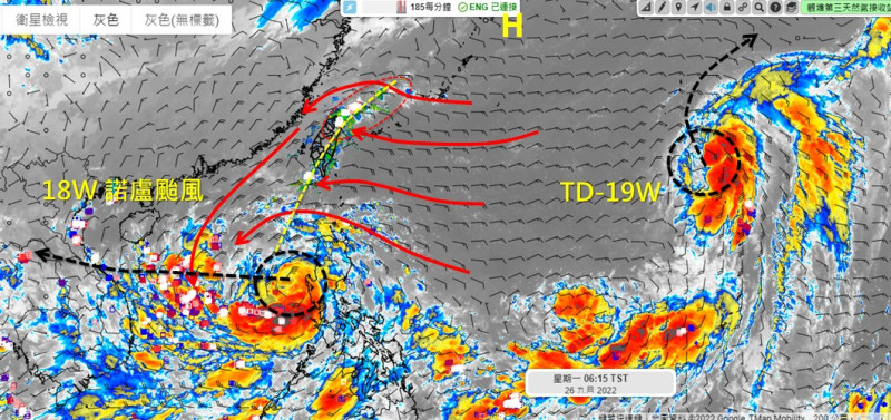 吳聖宇指出，第17號颱風庫拉，看起來是個轉向型的系統，遠海活動，對台灣無直接影響。   圖：翻攝自天氣職人吳聖宇臉書