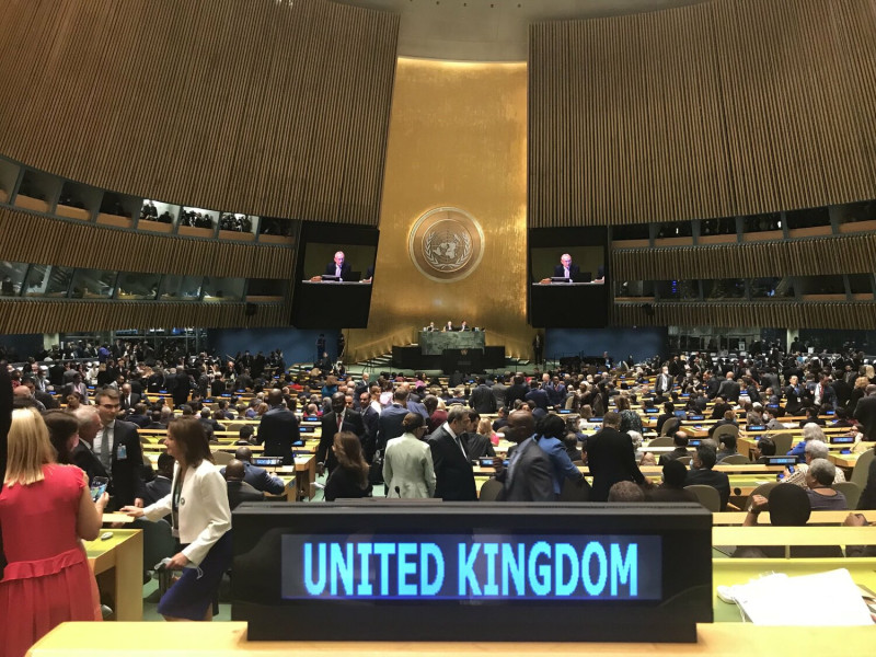 聯合國大會現場。   圖：翻攝自卡琉濟推特（資料照）