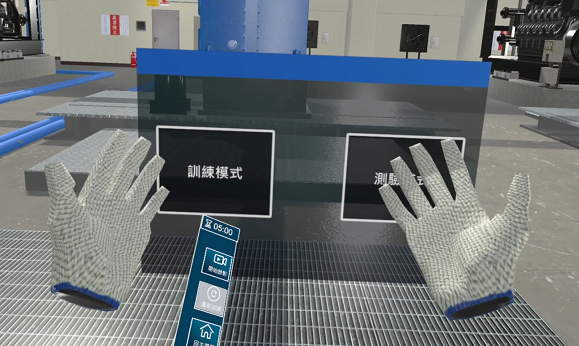 水利局首創抽水站VR（虛擬實境）訓練。   圖：新北市水利局提供