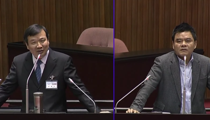 考試院副院長被提名人李逸洋（左）接受民進黨立委莊瑞雄（右）質詢。   圖：翻攝自立法院ivod