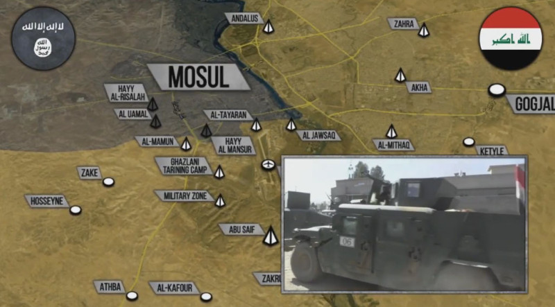 伊拉克政府軍正以砲兵重擊困在摩蘇爾西部的「伊斯蘭國」殘餘勢力。   圖：翻攝You Tube/Iraqi War Report