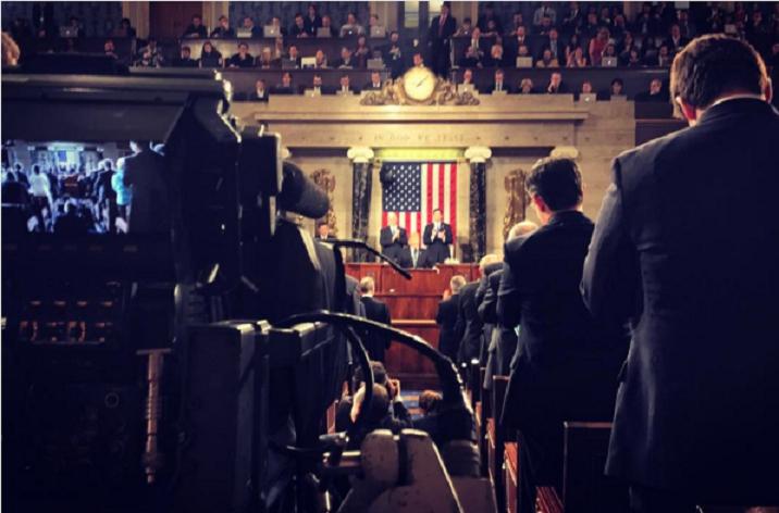 美國總統川普(Donald Trump)1日在國會聯席會議發表演說。   圖:翻攝自Donald Trump Instagram