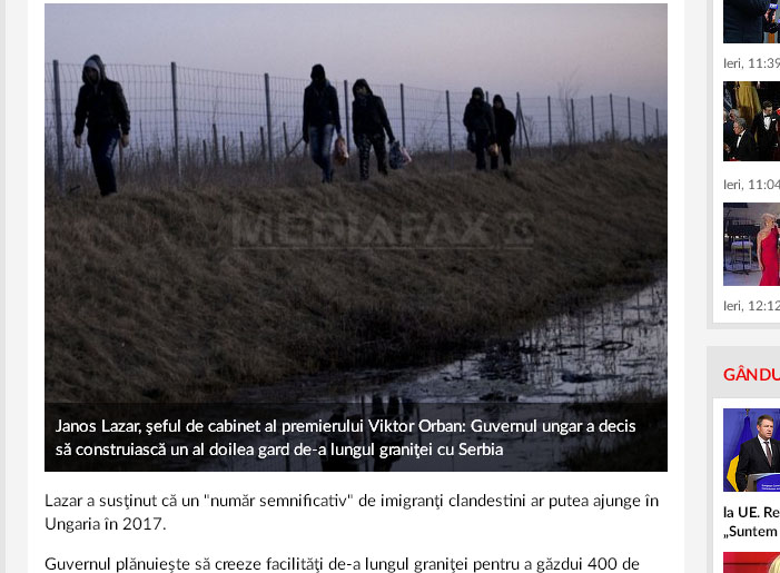 歐洲媒體報導，匈牙利正在南部邊界修建新邊界實體圍牆，以阻擋非法難民進入。   圖：翻攝MIDIAFAX