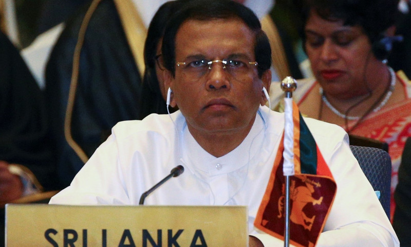 斯里蘭卡總統西里賽納受到軍方影響，對於轉型正義政策前後態度不一。   圖片來源：達志影響/路透社